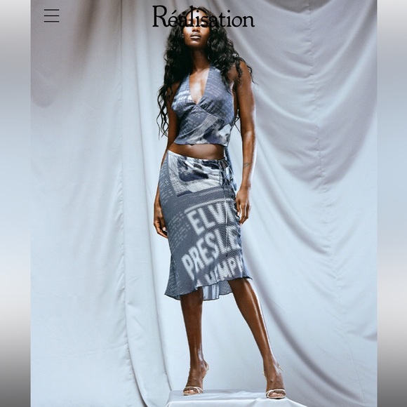 Realisation Par Dresses & Skirts - NWT Realisation Par THE MEMPHIS in Moody Blue